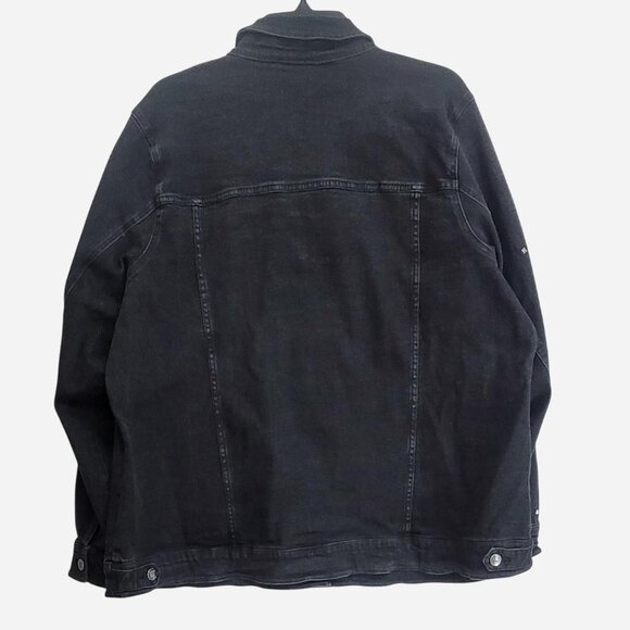 My Wonder Denim women’s size 2X black denim jacket with graphics - Picture 3 of 4